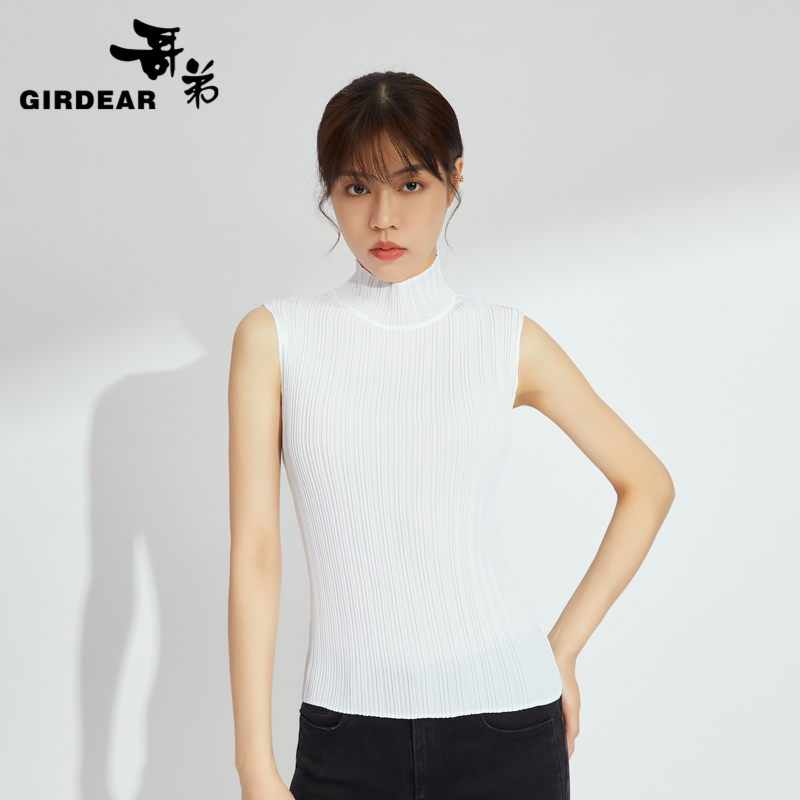 哥弟 无袖烟管领修身打底衫1300613