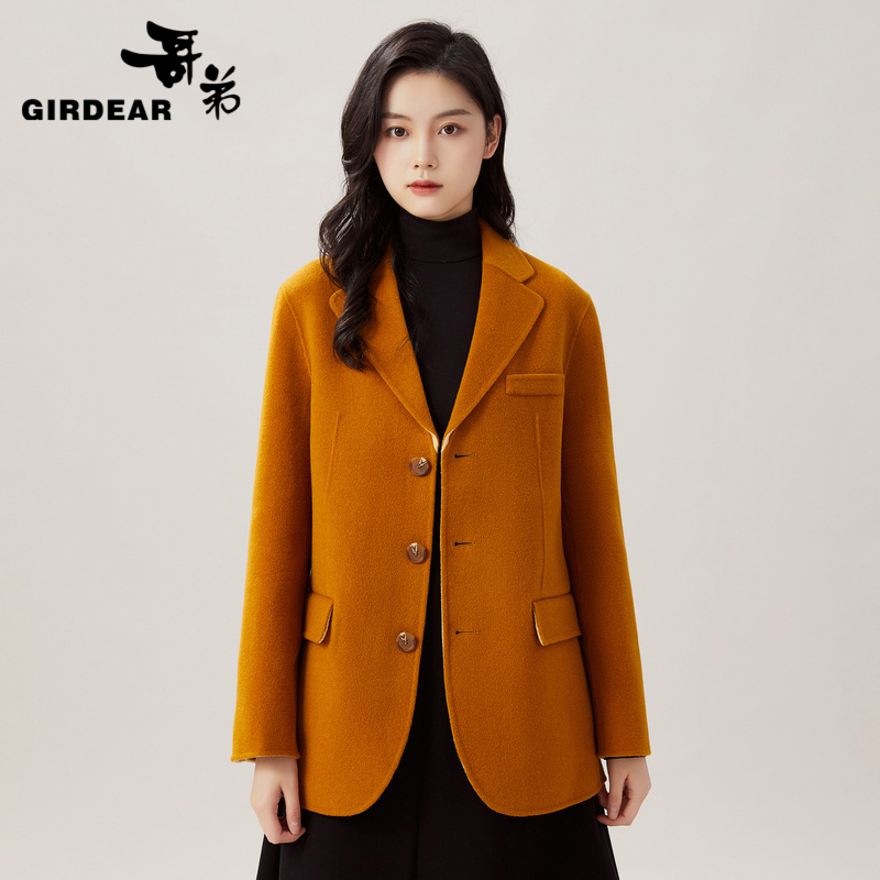 哥弟 秋冬绵羊毛廓形西装外套1400550