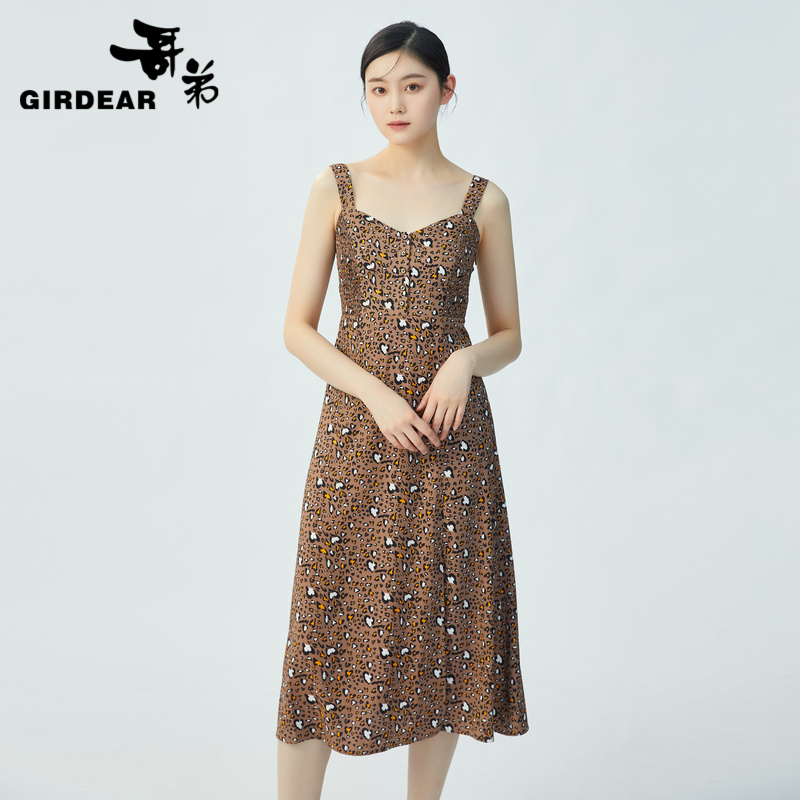 哥弟 无袖印花洋装1500368