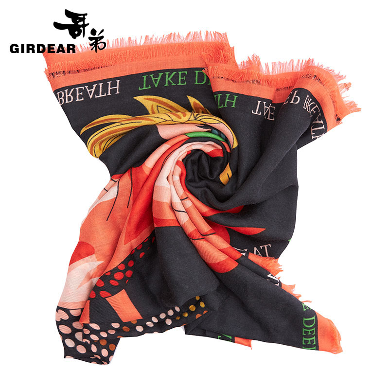 哥弟   智慧鸟睫毛边设计围巾1800006