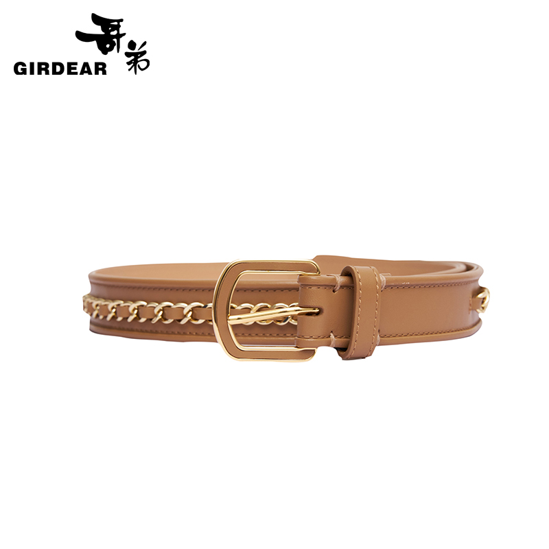  哥弟 不规则半边金属链设计腰带1900378