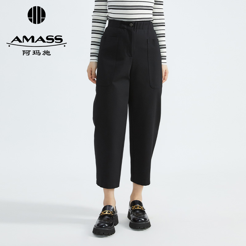 AMASS阿玛施  九分加绒工装裤5100219-20