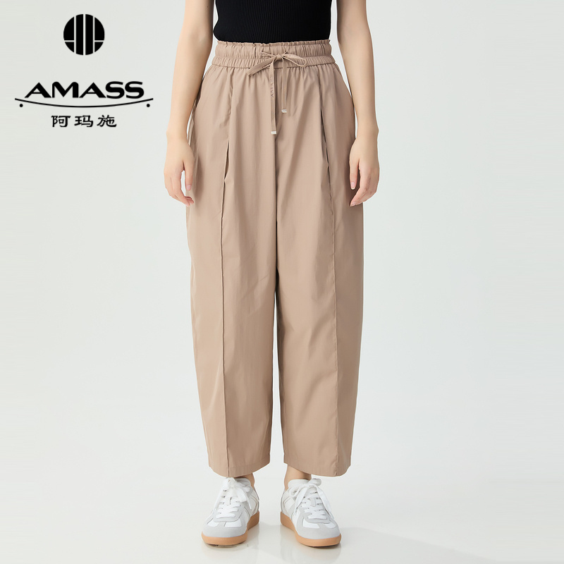 阿玛施AMASS 休闲运动风松紧腰工装裤5100365