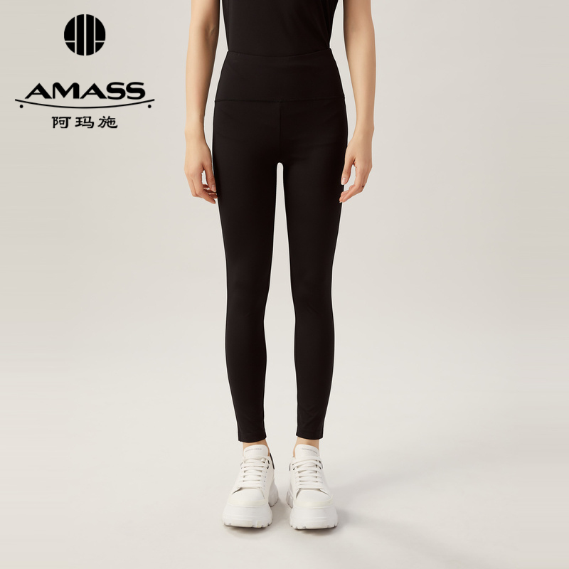 AMASS阿玛施软糯亲肤瑜伽轻运动松紧腰弹力长裤5100450