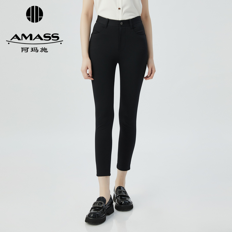 AMASS阿玛施 经典招牌面料高腰松紧腰小脚裤5100528