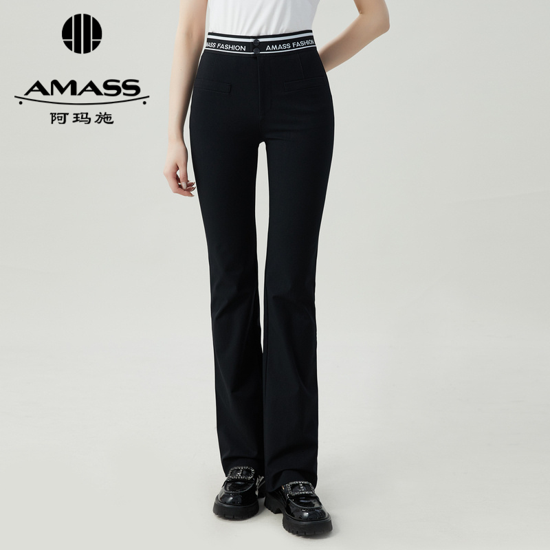 阿玛施AMASS “高人一等”时尚经典深呼吸微喇长裤5192460