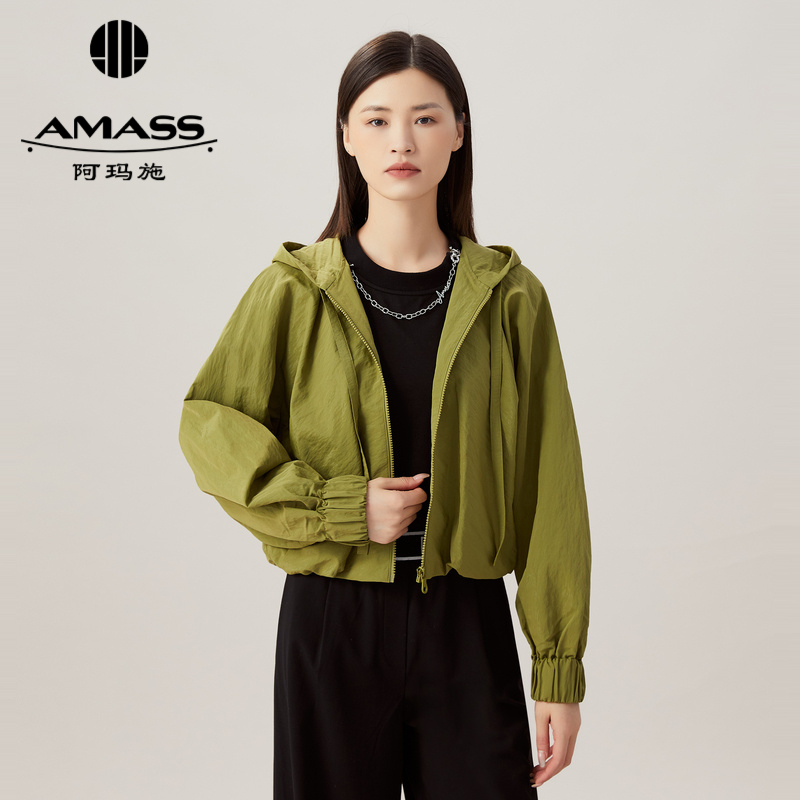 阿玛施AMASS 运动风连帽休闲外套5400665