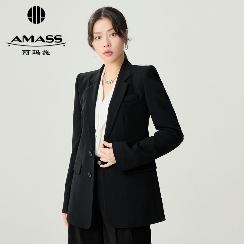 阿玛施AMASS 经典通勤招牌面料翘肩西装5400999