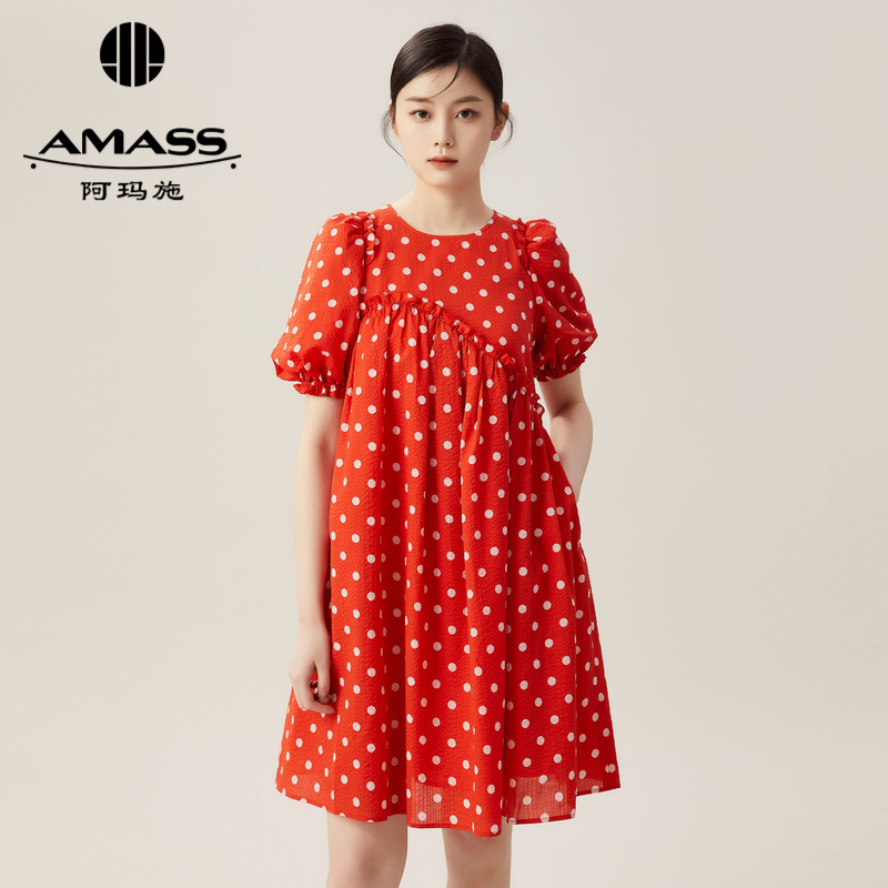 阿玛施AMASS 泡泡袖宫廷风洋装5500388