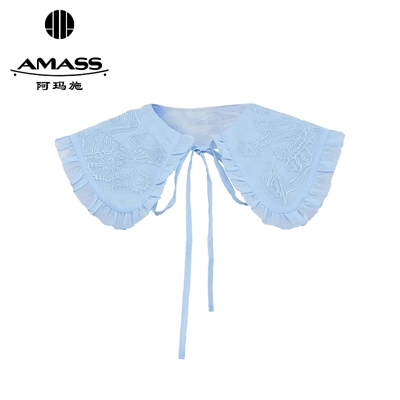 AMASS阿玛施蕾丝花纹造型领5900220