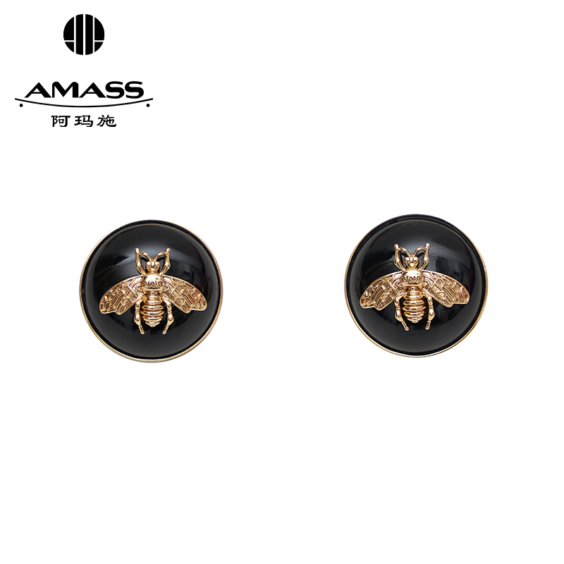 合金耳饰阿玛施AMASS质感银针小蜜蜂耳钉5900382