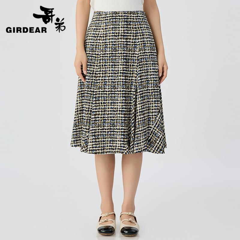 哥弟  灵动气质插片中裙120006