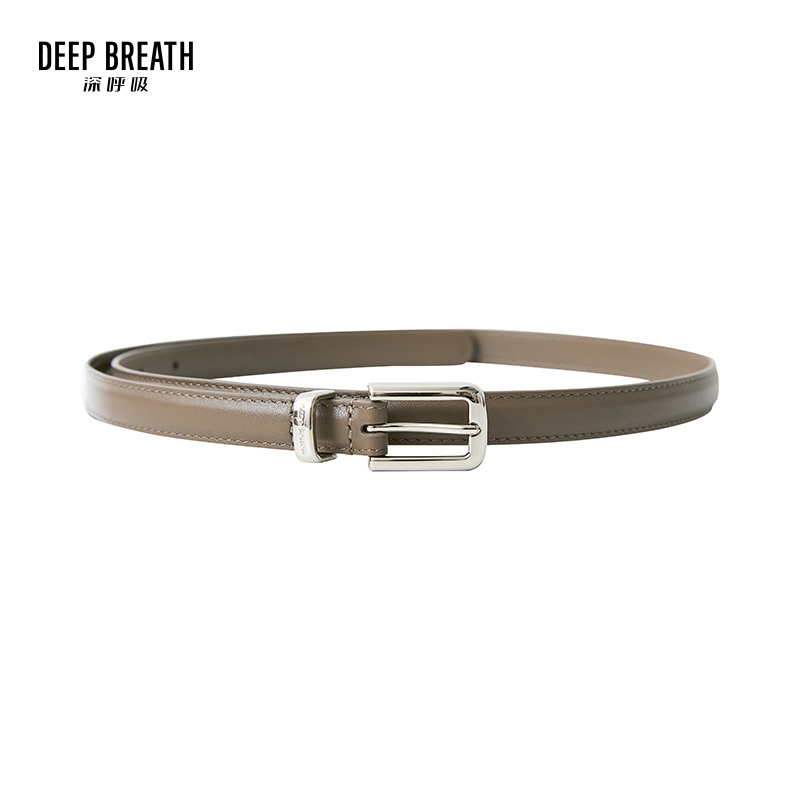 DEEP BREATH深呼吸配饰 长方扣质感真皮皮带装饰腰带A900186