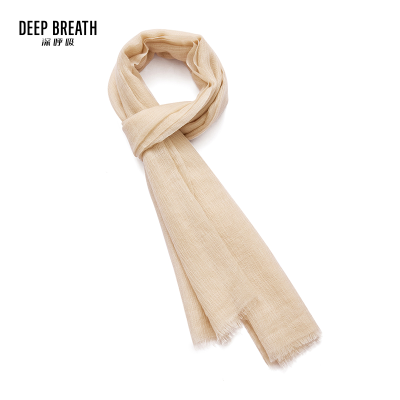 DEEP BREATH深呼吸配饰 纯色简约亲肤纯羊绒围巾A800111