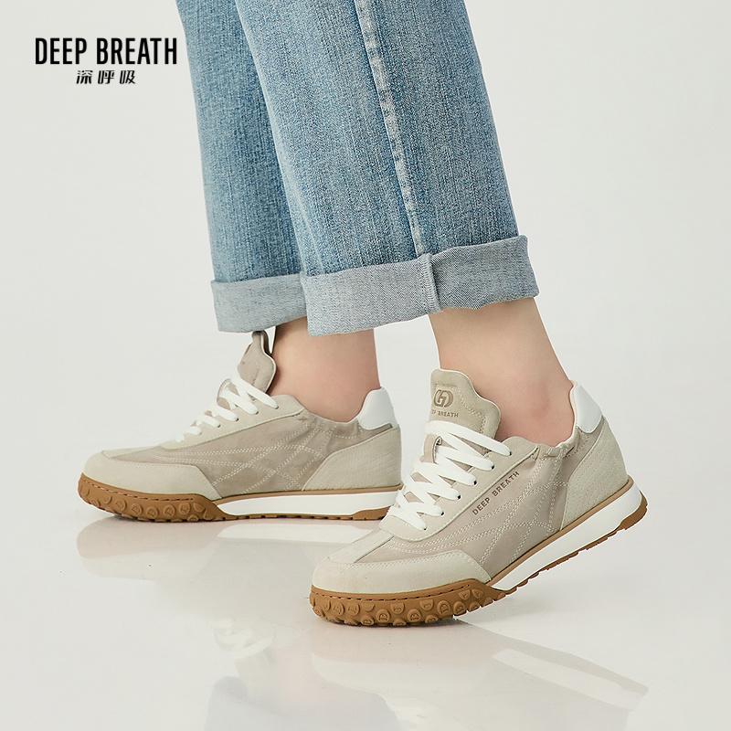DEEP BREATH深呼吸女鞋 商务低帮绑带松紧口德训鞋休闲鞋AX12309