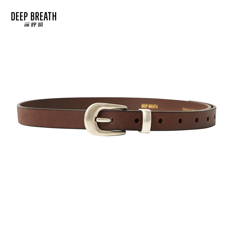 DEEP BREATH深呼吸配饰 手工擦色复古质感真皮皮带装饰造型皮带A900194